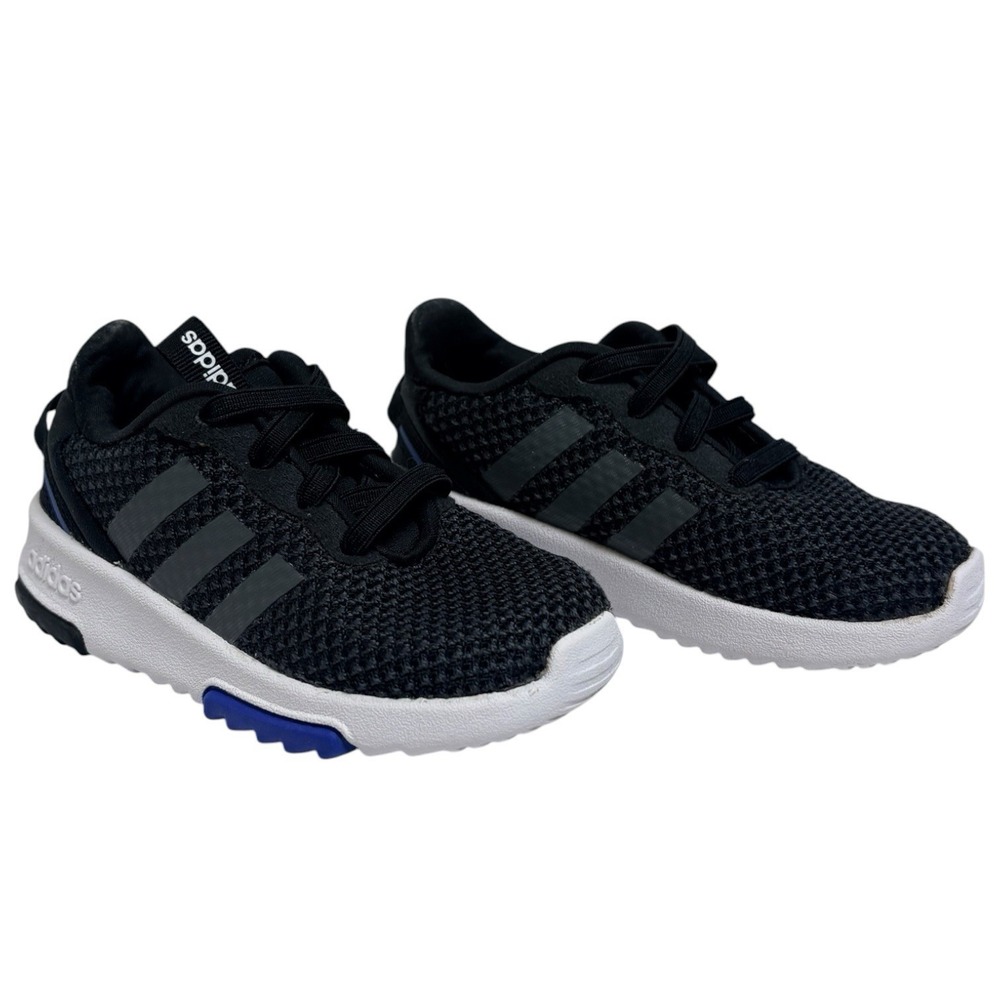 Adidas Racer TR 2.0 Toddler Sneakers Core Black Grey Six Team Royal Blue Size 7C